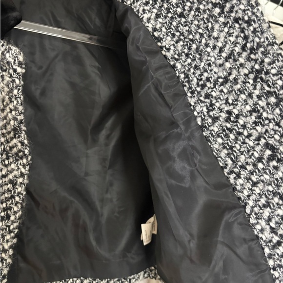 Tweed & Boucle Black and White Tweed Jacket with Gold Button Detail - Picture 12 of 13